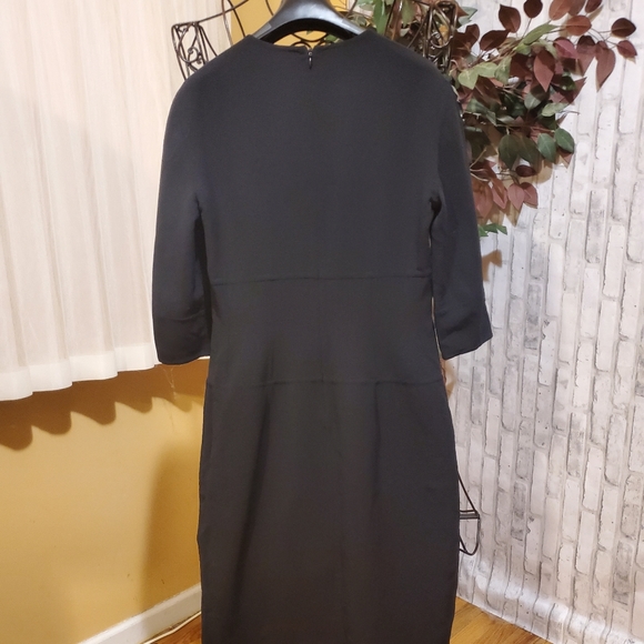 Susan Dell Black 3/4 Sleeve Dress Size 6 - Picture 5 of 10